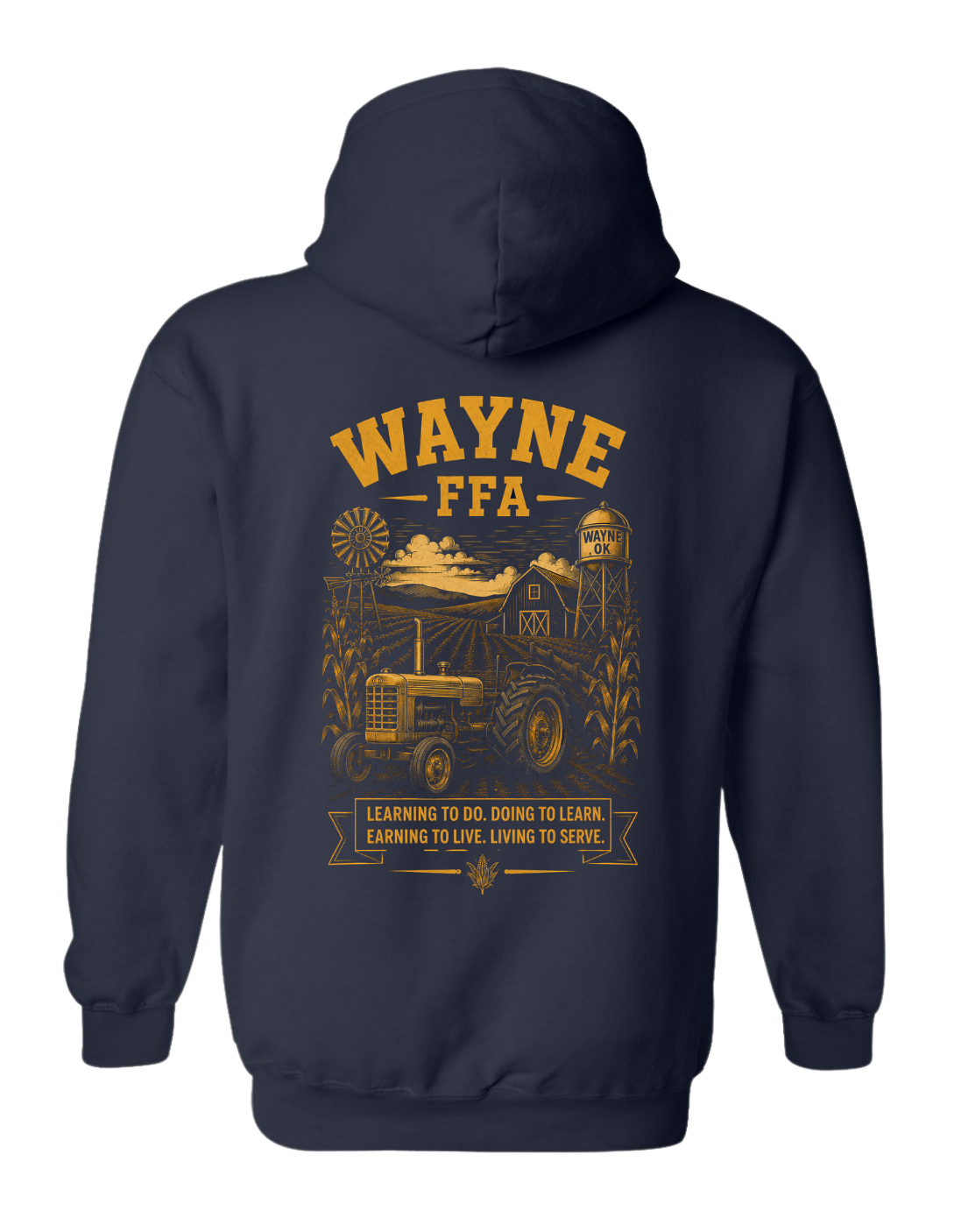 Gildan Hoodie Navy - Wayne FFA